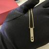 Colar Cheio de Diamantes, Colar Retangular, Pingente Deslizante de Diamante Único Cravejado de Diamantes Inteiros, Colar de Estilo Requintado de Luxo Leve