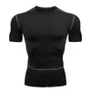 Mallas deportivas transfronterizas de primavera y verano, ropa de fitness para hombre, camiseta interior para correr y baloncesto, ropa deportiva de yoga talla grande, cuello redondo