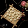 Cuentas redondas de ágata imitación cera de abeja marfil de 10 mm accesorios para joyería DIY material hecho a mano cuentas de resina sintética venta al por mayor