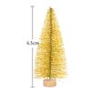 Árbol de Navidad de Escritorio Transfronterizo, Mini Árbol de Navidad Verde con Nieve sobre Sisal, Decoración Navideña Árbol de Pino Artificial