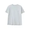 APO Roupa Masculina Transfronteiriça Manga Curta Camiseta Bordada Masculina Verão Alta Qualidade Solta Versátil Casual Gola Redonda Camada Base Top