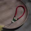 Cordão para Celular Imperial Sand Corda Curta para Pendurar no Pulso Anel Pulseira Pingente para Celular Tecido à Mão Masculino e Feminino Anti-perda