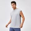 Chaleco deportivo europeo y americano de hombro ancho para hombre, holgado, de secado rápido, para baloncesto, deportes, correr, top con capucha para fitness 41116