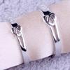 Anillo de Pareja de Moda Weihua Plateado Anillo Elegante para Mujer Anillo de Pareja Nudo Eterno para Hombre Joyería Coreana