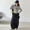 Conjunto de Top con Estampado de Dibujos Animados y Pantalones Anchos para Niñas, Atuendo Casual de Moda 2026 para Niños Mayores