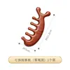 Peine de Masaje de Sándalo de Cinco Dientes de Seda Dorada Tabla Gua Sha de Meridianos Palo Multifuncional para Acupuntos de la Cabeza Herramienta de Belleza Facial En Stock