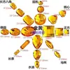 Plástico Acrílico Taladro DIY Amor Oval Amarillo Dorado Corazón de Durazno Pedrería Multigem Imitación Base Plana Facetado Pequeño Otro