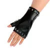 Guantes de Dedos de Cuero para Mujer Ciclismo Cómodos Guantes de Dedos Rectos de Cuero PU Entrenamiento Rendimiento Hip-Hop Guantes de Baile para Exteriores