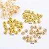 Cuentas de color oro de 18 quilates con forma de platillo volador de calabaza, espaciador de cuentas, pulsera, collar, joyería, cuentas sueltas al por mayor