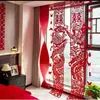 Set de Decoración de Fondo de Foto para Habitación de Boda, Nuevos Adornos Colgantes Largos de Estilo Chino para la Sala de Estar, Lado del Novio y la Novia, con Banderines de Personajes Felices