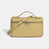 Personalizado Primavera y Verano Nuevo Estilo Primera Capa Piel de Vaca Lp19 Pequeña Lonchera Cuero Genuino Bolso de Mano de Alta Gama Cruzado al Hombro Bolsa de Maquillaje para Mujer