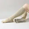Calcetines de Yoga Nuevos Antideslizantes de Tubo Largo Profesionales de Cinco Dedos de Tubo Medio Calcetines Deportivos Calcetines de Pilates Algodón para Fitness de Primavera y Otoño para Mujer