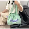 Bolsa Tote Classe Estilo Novo 2025, Grande Capacidade, Versátil para Primavera e Verão, Design de Letras Estiloso, Bolsa de Mão, Bolsa de Ombro, Bolsa de Braço para Mulheres
