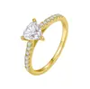 Anillo de Moissanita Triangular de Un Quilate de Lujo Accesible Transfronterizo Anillo Cuadrado de Plata de Ley 925 Joyería de Alta Gama
