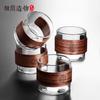 Xyt taza maestra antiquemaduras con aislamiento térmico para manos taza individual de vidrio resistente al calor taza de té pequeña engrosada juego de té kung fu taza para beber té