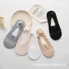 Nuevos calcetines de barco de verano para mujer, calcetines bajos de encaje para niños, base de algodón, transpirables, silicona antideslizante, calcetines invisibles para mujer, calcetines al por mayor