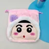 Bolsa de felpa estilo japonés linda para monedas con cordón bolsa portátil para guardar toallas sanitarias accesorio JK bolso cruzado pequeño simple