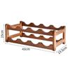 Rack de Vinho Criativo de Bambu Doméstico Europeu Rack de Armazenamento de Vinho Tinto Decorações Xadrez Doméstico