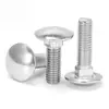Acero Inoxidable 304 Tornillo de Carruaje de Cabeza Grande Cabeza Redonda Cuello Cuadrado Estante Cabeza Plana Semi-Cuadrado Mm6M8M10M12