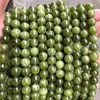 Calcedonia Verde Oliva Natural Cuentas Sueltas Accesorios para Joyería DIY Pulseras con Cuentas Collares Cuentas Semiacabadas