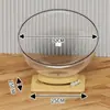 Ninho de Gato Cápsula Espacial, Universal para Todas as Estações, Brinquedo Giratório para Gatos, Cama Integrada para Gatos, Ninho de Gelo Acrílico Semicerrado