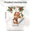 Pegatina Creativa de Ardilla Colgante para Interruptor de Navidad, Autoadhesiva y Extraíble, para Decoración de Enchufes de Dormitorio y Sala de Estar