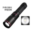 Linterna de largo alcance de luz fuerte nueva transfronteriza táctica para exteriores zoom láser blanco recargable por USB 18650