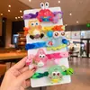 Gomas para el pelo de dibujos animados lindas para niñas, gomas de pelo de alta elasticidad, cuerdas para el pelo de animales lindos, accesorios para el pelo de niñas pequeñas