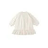2026 Nuevo Estilo Vestido de Manga Larga para Niña Algodón Jacquard Vestido de Princesa Bebé Dulce Temperamento Vestido Muñeca Fábrica de Origen