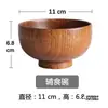 Tigela de Bambu para Adultos Feita à Mão Doméstica Tubo de Bambu para Comer Infantil Tigela de Madeira Grande Retrô Sem Pintura para Crianças