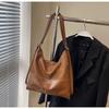 Bolsa Tote Grande Capacidade Moda Coreana Transfronteiriça para Mulheres 2026 Nova Mochila Retrô Bolsa de Ombro Único Transversal Color Block