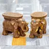 Banqueta de Elefante para Sala de Estar em Casa, Ornamento de Elefante que Atrai Fortuna, Banqueta para Trocar Sapatos, Pode Ser Usada como Item de Boa Sorte na Entrada, Banqueta que Atrai Fortuna