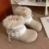 Botas de neve casuais versáteis retrô para mulheres, novo estilo outono e inverno 2026, com sola grossa, felpudas, de pelúcia, espessadas, quentes, sapatos grandes de algodão