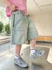 Shorts de Mezclilla de Verano para Niños 2025 Nuevos Ropa para Niños Grandes Pantalones Finos de Cinco Puntos Modernos, Geniales y Guapos Exportación