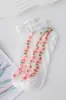 Calcetines de Encaje Florales de Verano de Seda Helada Medias de Verano Cortas Finas Calcetines Bajos Tipo Barco Calcetines de Seda de Cristal de Vidrio Japonés