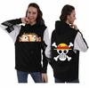 Camiseta de una pieza Luffy Sauron marca de moda suelta nombre de la articulación anime moda periférica ropa de mujer con capucha de color a juego de verano