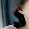 Mini pendientes con diseño de estrella pequeña, pendientes de diamantes redondos, pendientes de estrella de cinco puntas, estilo fresco para mujeres y novias.