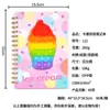 Silicona burbuja pop bobina descompresión silicona dinosaurio unicornio silicona cuaderno roedor cuaderno A5