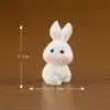Micro paisaje creativo linda familia de conejos animal muñeca decoración accesorios mini escritorio resina pequeños adornos