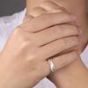 Anillo Cuadrado Esmerilado Onda para Mujer Plata de Ley S999 Anillo Abierto Irregular Estilo Coreano y Japonés Lujo Ligero Minimalista Anillo para Dedo Índice
