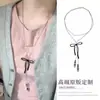 Collar Colgante de Flor Metálica Plateada Estilo Ins Minimalista, Cadena de Suéter Vintage de Nicho, Cadena Versátil de Alta Gama para Sudadera