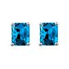 Aretes Rectangulares de Diamante Verde Esmeralda de Celebridad de Internet Chapados en Oro Rosa de 18K Aretes Cuadrados de Diamante Verde Joyería de Lujo para la Oreja
