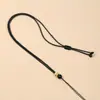 Cordón Sencillo para Collar Adecuado para Usar Joyería Dorada, Cordón para Colgante DIY, Correa de Cuello Trenzada Semi-Terminada, Ajustable