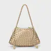 Bolso de Hombro Cruzado Tejido de PU Estilo Coreano para Mujer, Temporada Primavera y Verano, Moderno y Popular, Versátil