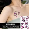 Pegatinas de Tatuaje Temporal de Muñeca de Terror Y2K-Milenio Rosa Fluorescente Halloween Retro Duradero Impermeable para Brazos y Piernas de Hombres y Mujeres