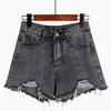 Shorts de Mezclilla Talla Grande Spice Girls para Mujer Verano Delgados para Chicas Curvy Cintura Alta Adelgazantes Talla Pequeña Rasgados Pierna Ancha Forma A Pantalones Cortos