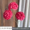 Bola de la Suerte de Tres Cabezas Sin Hojas Bola de la Suerte Flor de Hibisco Arreglo Floral para Pasillo de Boda Flor de Seda Decoración de Hotel Flor Artificial