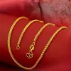 Collar de Joyería Color Arena Dorada para Mujer Cadena Universal de Imitación Oro Nicho Lujo Accesible Gama Alta Cadena para Clavícula Accesorios Que No Se Desvanecerán por Mucho Tiempo