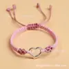 Pulsera de Plata de Ley Corazón a Corazón Amor Palpitante para Mujer, Estilo Pareja, Pulsera Tejida Estilo Amigo Mejor Amigo Estudiante