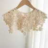 Novo Xale de Renda Vazada Estilo Coreano Feminino Estilo Ocidental Versátil Pequeno Limpa-ombro Gola Falsa Decoração de Ombro Nuvem